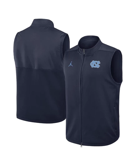 Мужской темно-синий жилет на молнии North Carolina Tar Heels Prime Time Victory Performance navy