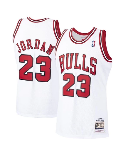 Мужское джерси Chicago Bulls Mitchell & Ness 1997-98, белое
