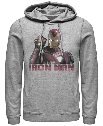 Мужское худи Fifth Sun Marvel «I Am Iron Man», серое