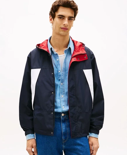 Мужская двусторонняя куртка Tommy Hilfiger Colorblock, синяя
