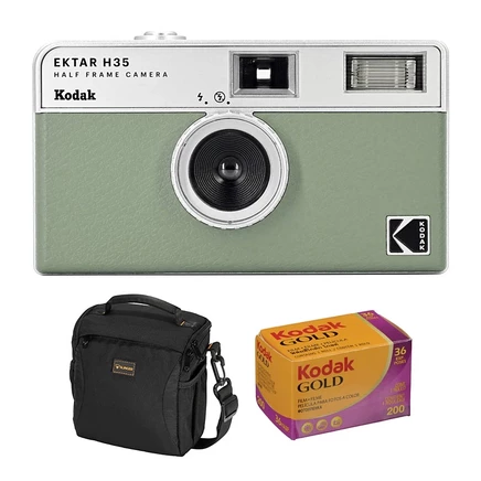Фотоаппарат Kodak EKTAR H35 полуформатный, комплект, зеленый