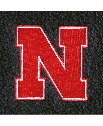 Мужской жилет Adidas Nebraska Huskers на молнии, черный