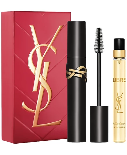 Подарочный набор туши для ресниц Yves Saint Laurent Lash Clash и парфюмированной воды Libre, 2 шт., белый