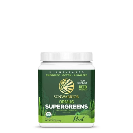  Ormus Supergreens, мята, 7,9 унции (45 порций) powder is green