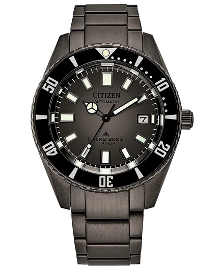 Мужские часы Citizen Promaster 42 мм титановый браслет, черные