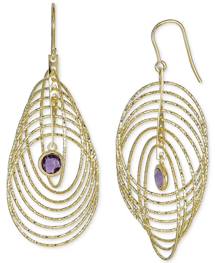 Женские серьги Macy's Garnet Spiral, аметист