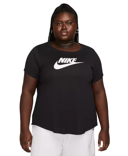  Футболка с логотипом Plus Size Active Sportswear Essentials с коротким рукавом black/white