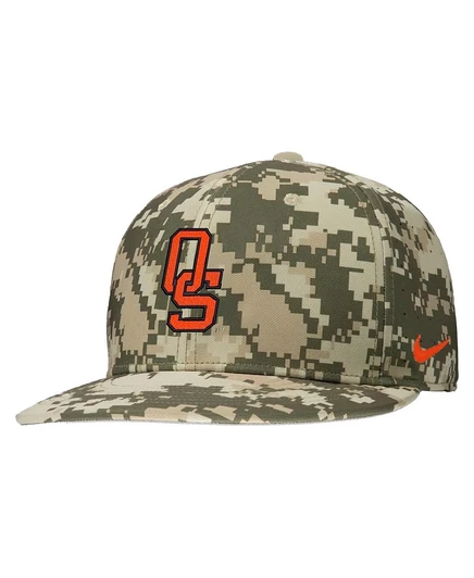 Мужская приталенная бейсболка Nike с цифровым камуфляжем Oklahoma State Cowboys для выступлений на бейсбольном поле
