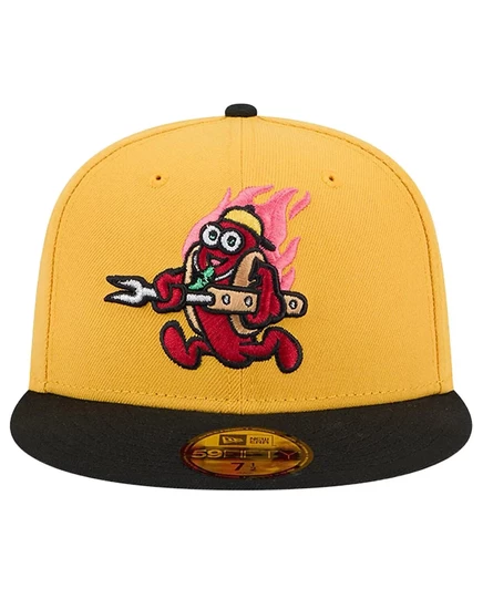 Мужская кепка New Era 59FIFTY Akron RubberDucks, желтая