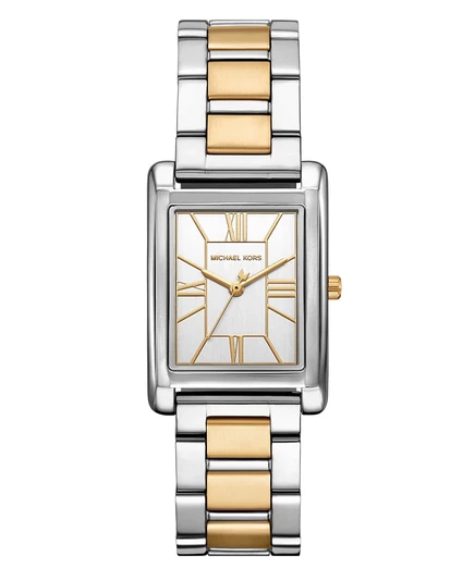 Женские двухцветные часы Michael Kors Essex с тремя стрелками из нержавеющей стали, 26x36 мм