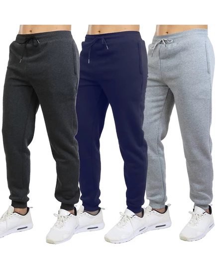 Мужские облегающие брюки из 3-х комплектов charcoal/navy/heather gray