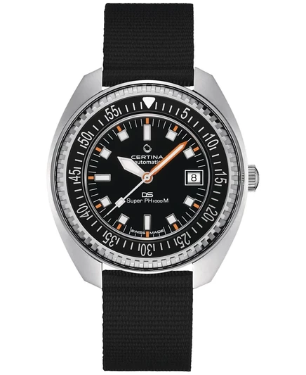 Мужские часы Certina DS PH1000M 44 мм, черные