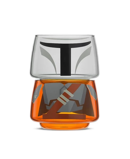 Набор стаканов JoyJolt Star Wars Mandalorian 2×118 мл, оранжевый