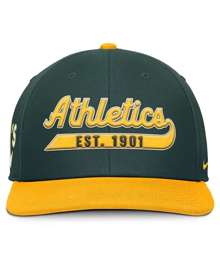 Мужская бейсболка Nike Athletics Pro Performance Snapback зеленого/золотистого цвета green, gold