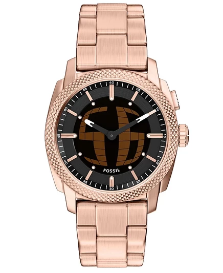 Мужские часы Fossil Machine Big Tic из нержавеющей стали цвета розового золота, 41 мм, розовые