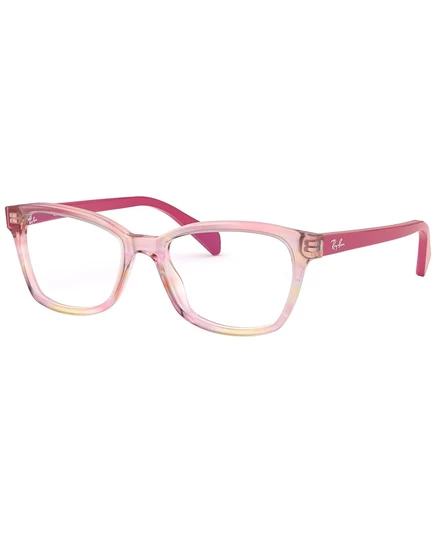 Детские квадратные пластиковые очки Ray-Ban Kids RB1591 (04-06 лет) розовые