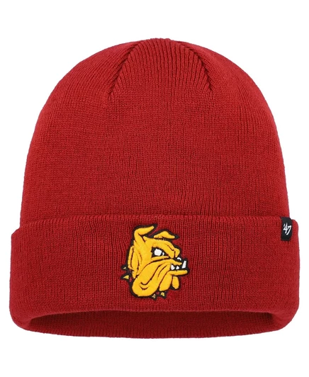 Мужская брендовая темно-бордовая вязаная шапка Minnesota Duluth Bulldogs с манжетами и рельефом 47-го года выпуска maroon