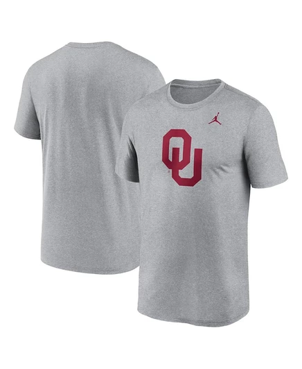 Мужская футболка Jordan Primetime Legend Logo Oklahoma Sooners, серая