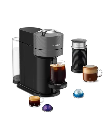 Кофемашина Nespresso Vertuo Next с Aeroccino3, серая