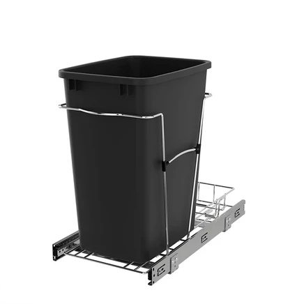 Выдвижное мусорное ведро Rev-A-Shelf 35 л, черное