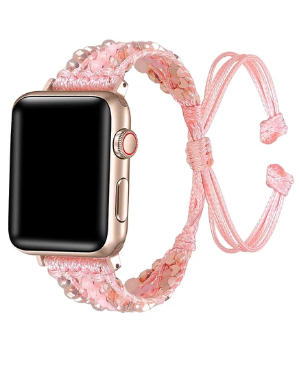 Шикарный ремешок Gemma Weave для Apple Watch 44мм, 45мм, 46мм, 49мм розовый