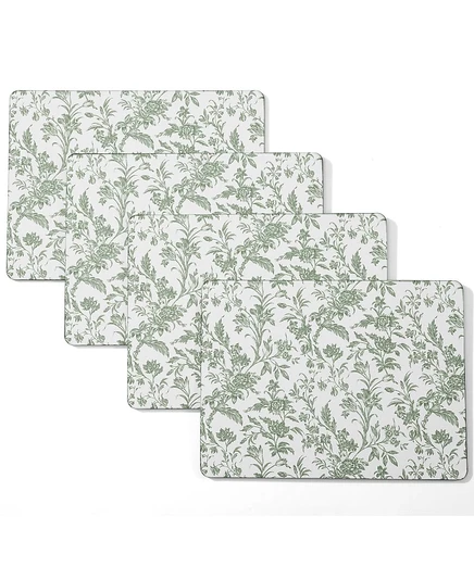 Пробковые салфетки Laura Ashley Natalie, набор из 4 зеленых салфеток