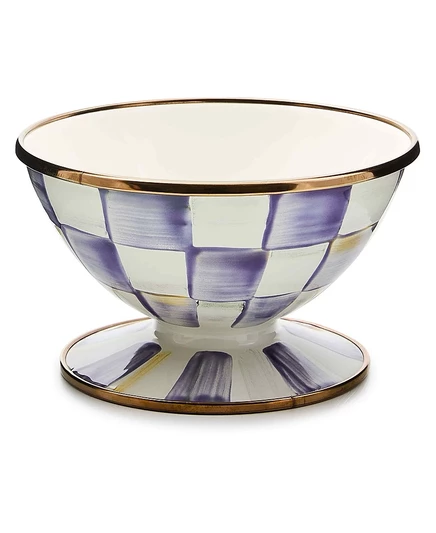 Миска для мороженого Mackenzie‑Childs Violet Check, фиолетовая