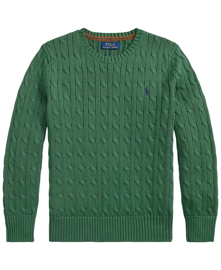Свитер для мальчиков Polo Ralph Lauren с косами, зелёный