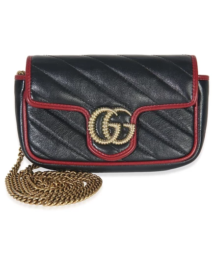Женская сумка Gucci Marmont Super Mini, черная