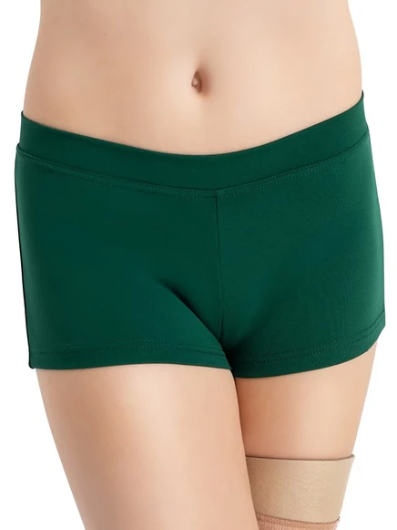Женские шорты Capezio Boy Cut Low Rise, темно-зеленые
