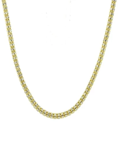 Цепочка Macy's Ice Link, двухцветное золото 10 карат
