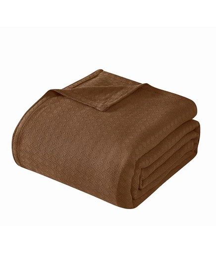 Плед Vince Camuto Classic Cotton 230×230 см, коричневый