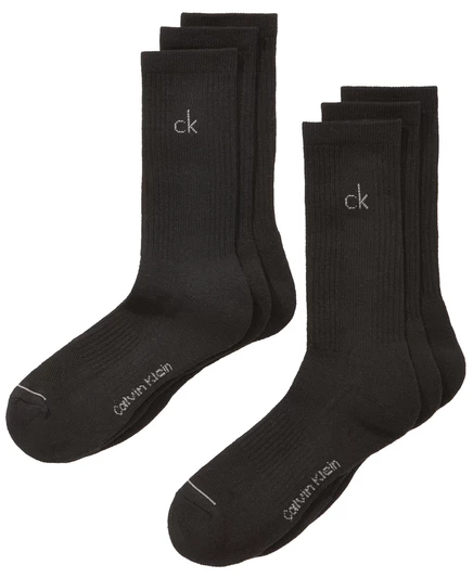 Мужские спортивные носки Calvin Klein, 6 пар, черные