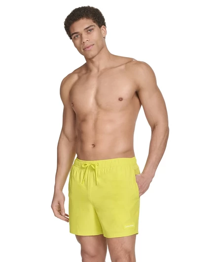 Мужские плавки-шорты Calvin Klein Core Euro 12,7 см с компрессионной подкладкой, желтые