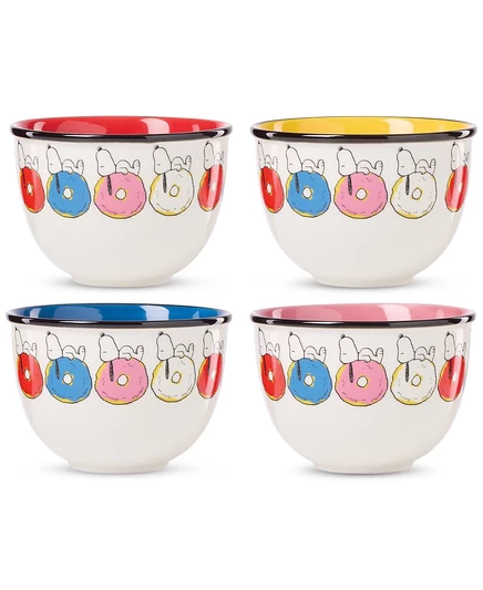 Набор из 4 десертных мисок Lenox с мотивом Snoopy, разноцветные