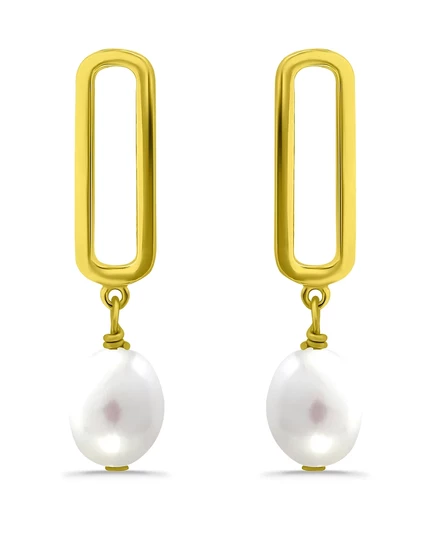 Серьги-подвески Macy's с культивированным жемчугом, золотистые