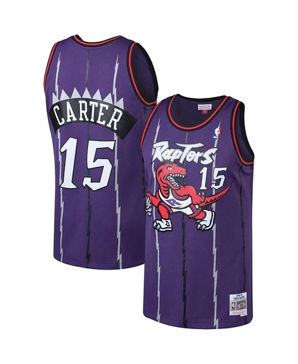 Мужская футболка Vince Carter Purple Toronto Raptors Big and Tall из твердой древесины, выполненная в классическом стиле purple