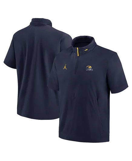 Мужская куртка Jordan Michigan Wolverines Sideline Coach 2024, синяя