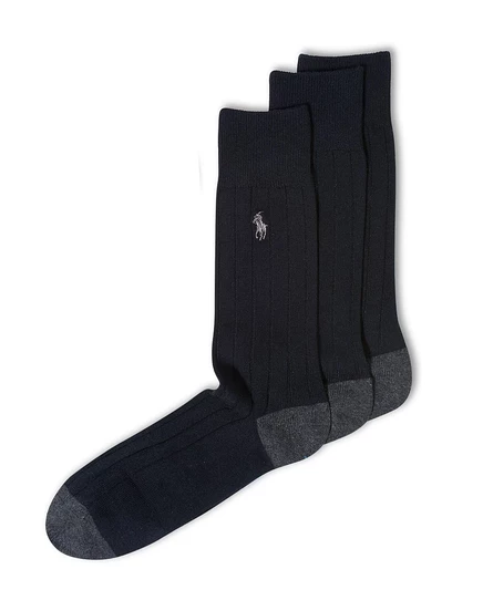 Мужские носки Polo Ralph Lauren 3 пары, черные