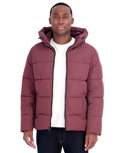 Мужской стеганый пуховик Michael Kors, бордовый