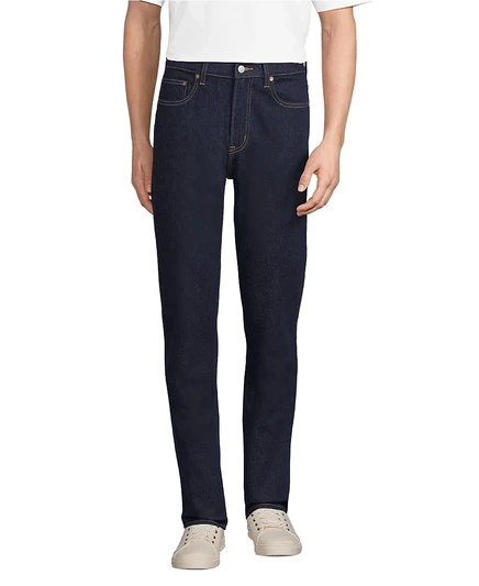 Мужские эластичные джинсы Forever синего цвета Slim Fit Forever от Lands' End
