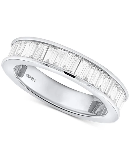 Кольцо Forever Grown Diamonds с багетом 1 карат, серебристое