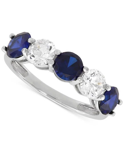 Кольцо Grown With Love пятикамневое 14k, голубое