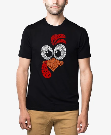 Мужская футболка премиум-класса с надписью Word Art от LA Pop Art от Turkey Face black