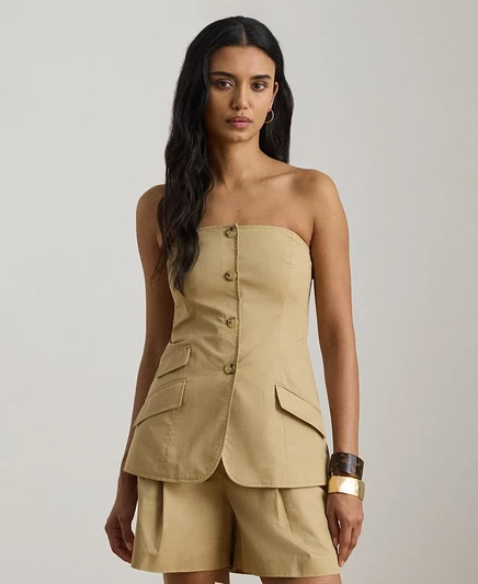 Женское бюстье Lauren Ralph Lauren приталенное, бежевое