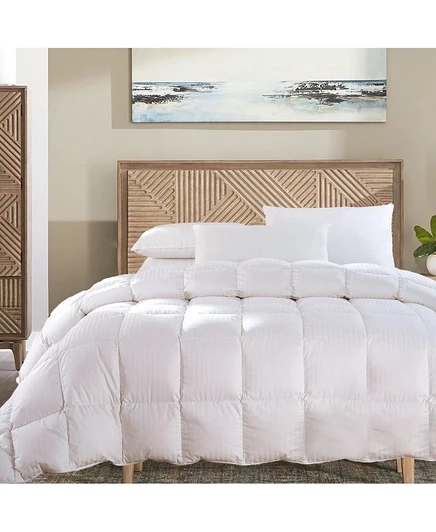 Одеяло Egyptian Linens Damask Stripe, пуховое, белое