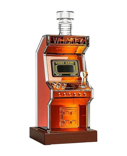 Игровой автомат The Wine Savant Arcade Retro Gamer, 25 унций. Графин для виски белый
