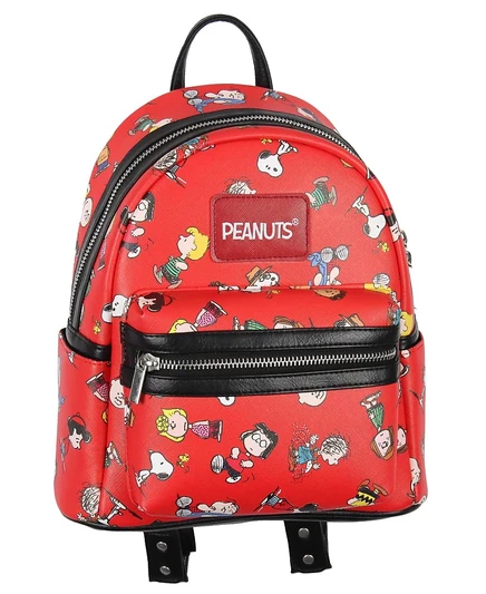 Женский мини-рюкзак Peanuts с героями, красный