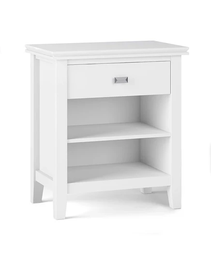 Прикроватная тумбочка Simpli Home Artisan из массива дерева белого цвета