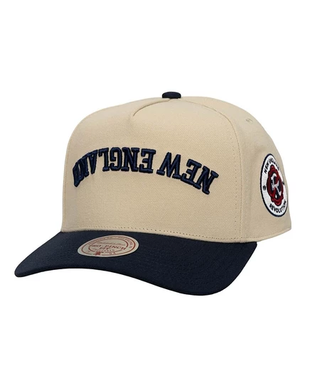 Мужская кремовая / темно-синяя шляпа Mitchell & Ness New England Revolution Upside Down Pro Pinch Snapback multi